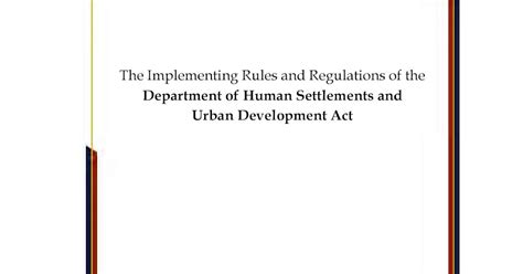 dhsud rules of procedure|The Implementing Rules And Regulations .